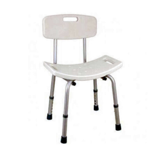 silla de baño con asas laterales regulable en altura